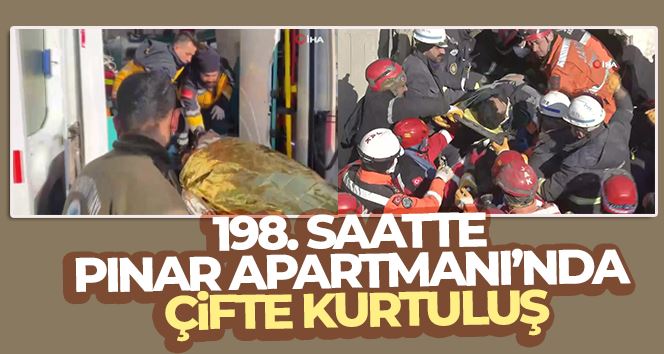 198. saatte Pınar Apartmanı’nda çifte kurtuluş...