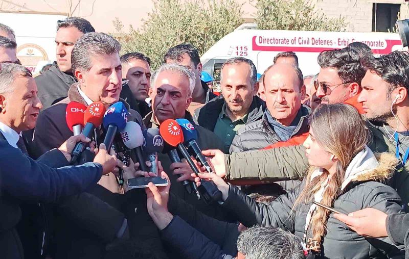 Barzani, depremin vurduğu İslahiye’de: 