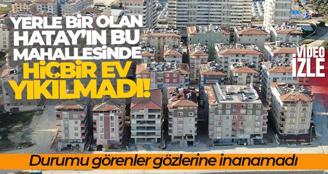 Yerle bir olan Hatay’ın bu mahallesinde hiçbir ev yıkılmadı