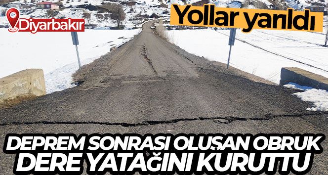 Lice’de deprem sonrası oluşan obruk dere yatağını kuruttu