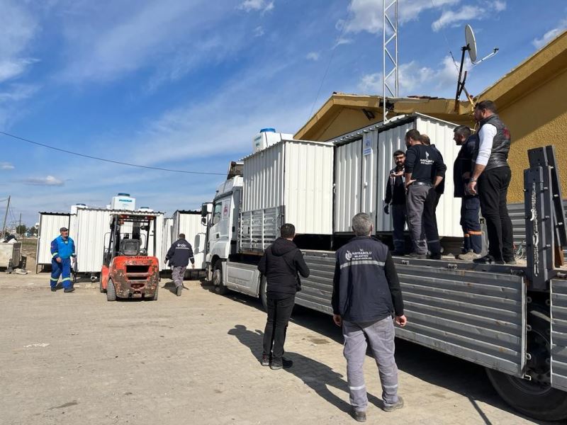 Seyyar tuvaletler deprem bölgesi için Tekirdağ’dan yola çıktı