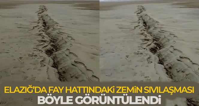 Elazığ’da fay hattındaki zemin sıvılaşması böyle görüntülendi