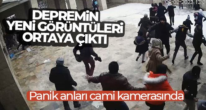 Malatya’da depremin yeni görüntüleri cami kamerasına yansıdı