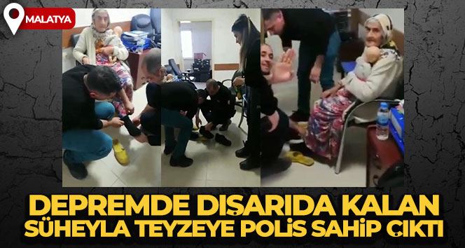 Malatya’da dışarıda kalan Süheyla teyzeye polis sahip çıktı