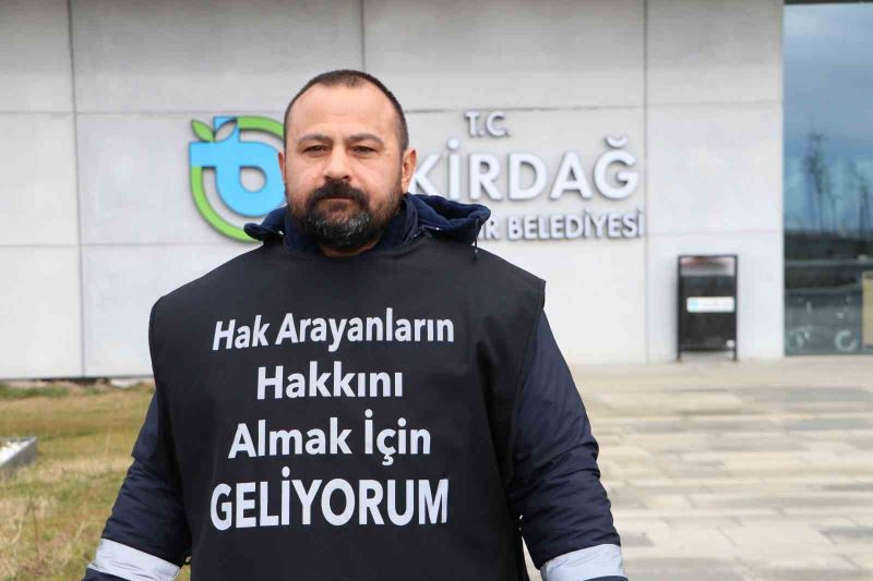 İşinden atılan işçi, Tekirdağ’dan Ankara’ya yürüyor