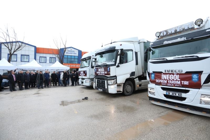 İnegöl’den deprem bölgelerine yardım eli