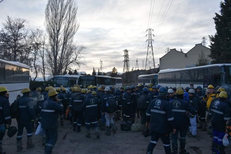 Nallıhan’da madencilerden deprem bölgesine yardım eli