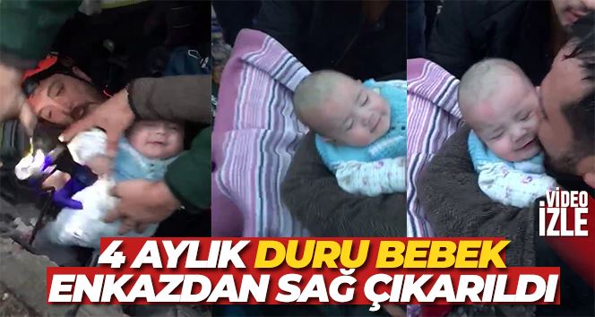 Gaziantep’te 4 aylık Duru bebek enkazdan sağ çıkarıldı