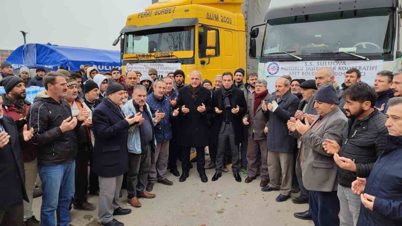 Suluova’dan deprem bölgesine yardım tırları gönderildi