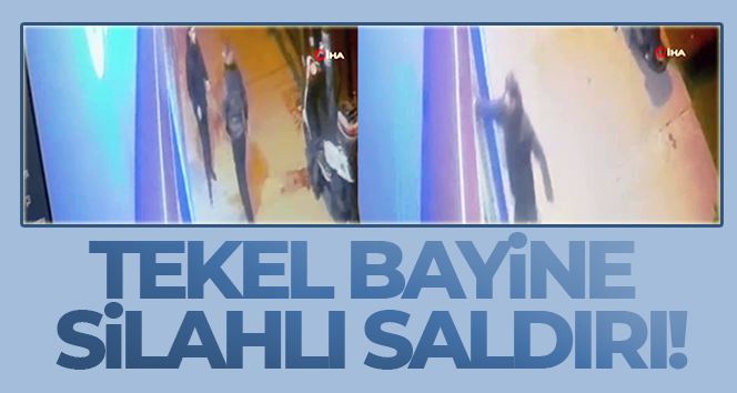 Kağıthane’de tekel bayine silahlı saldırı anı kamerada