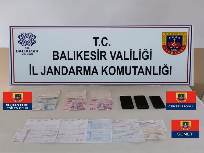 Balıkesir’de jandarmadan tefecilik operasyonu: 3 gözaltı
