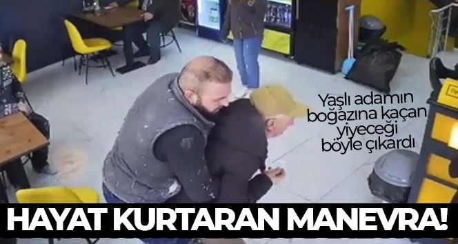 Heimlich manevrası ile yaşlı adamın hayatını kurtardı