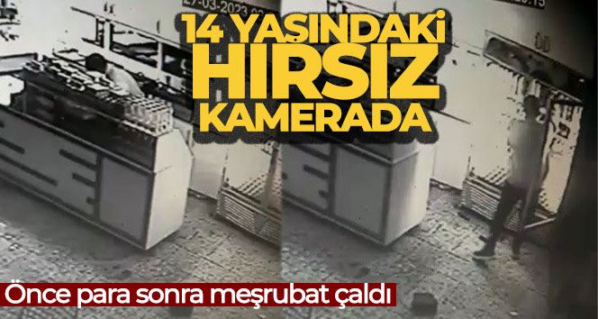 Bursa’da 14 yaşındaki hırsız kamerada: Önce para sonra meşrubat çaldı