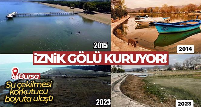 (Özel) Bursa İznik Gölü kuruyor: ’Göldeki çekilme korkutucu boyuta ulaştı’