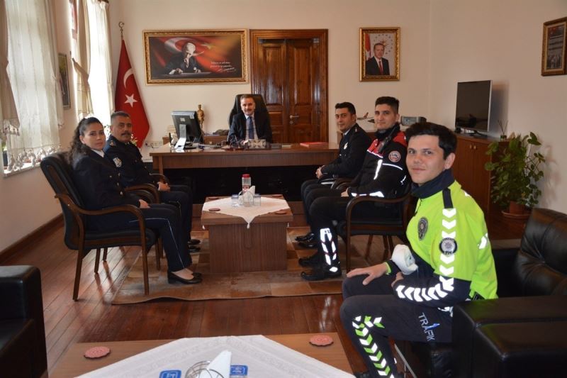 Kaymakam Ahmet Odabaş’a Polis Haftası ziyareti
