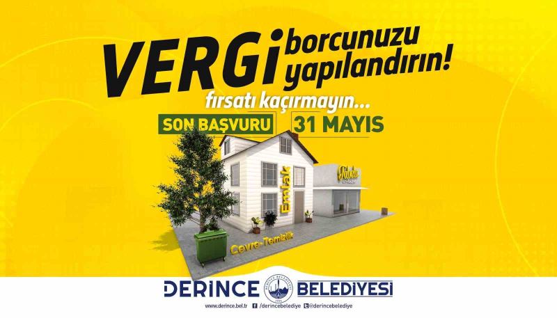 Derince Belediyesi’nden yapılandırma çağrısı
