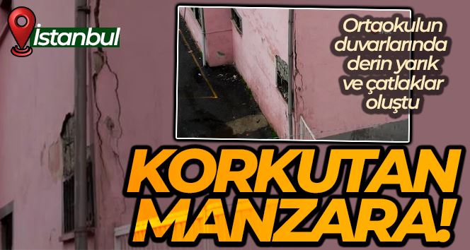 Bahçelievler’de bir ortaokulda korkutan manzara