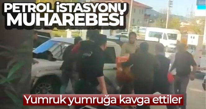 Petrol istasyonu muharebesi: Yumruk yumruğa böyle kavga ettiler