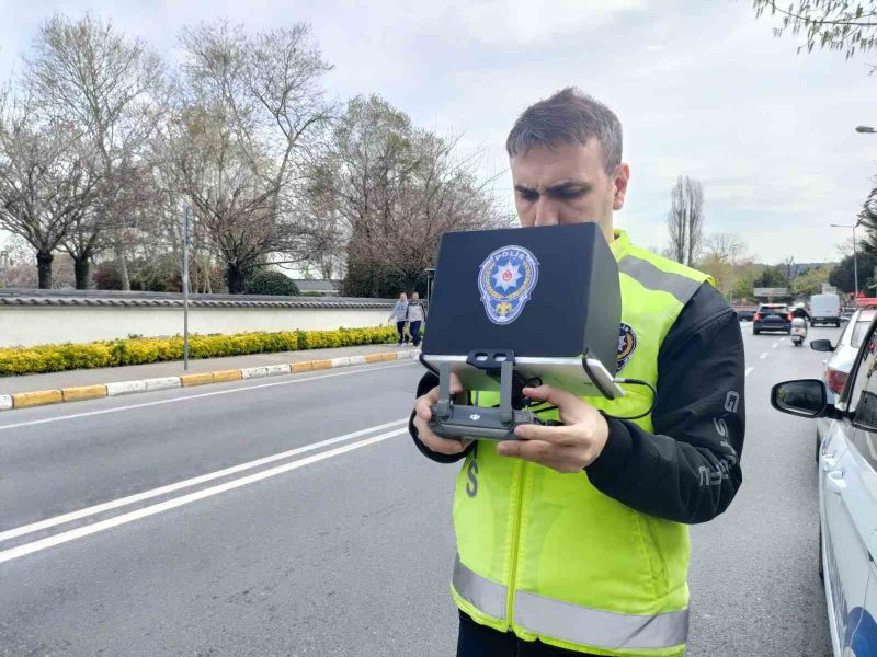 Sarıyer’de dron destekli trafik denetimi gerçekleştirildi