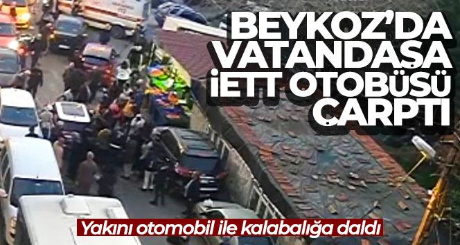 Beykoz’da vatandaşa İETT otobüsü çarptı, yakını otomobil ile kalabalığa daldı