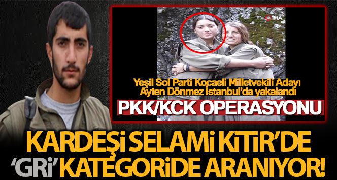 Yakalanan Yeşil Sol Parti adayı Ayten Dönmez’in kardeşi de ‘Gri’ kategoride PKK’dan aranıyor