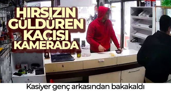 İstanbul’da hırsızın güldüren kaçışı kameraya yansıdı: Kasiyer genç arkasından bakakaldı