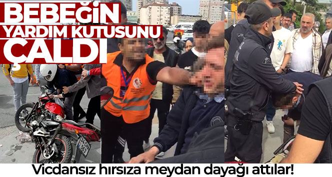 İstanbul’da vicdansız hırsıza meydan dayağı kamerada: SMA’lı bebeğin yardım kutusunu çaldı