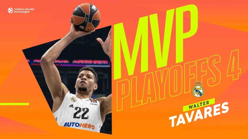 THY Euroleague play-off 4. maçların MVP’si Walter Tavares oldu
