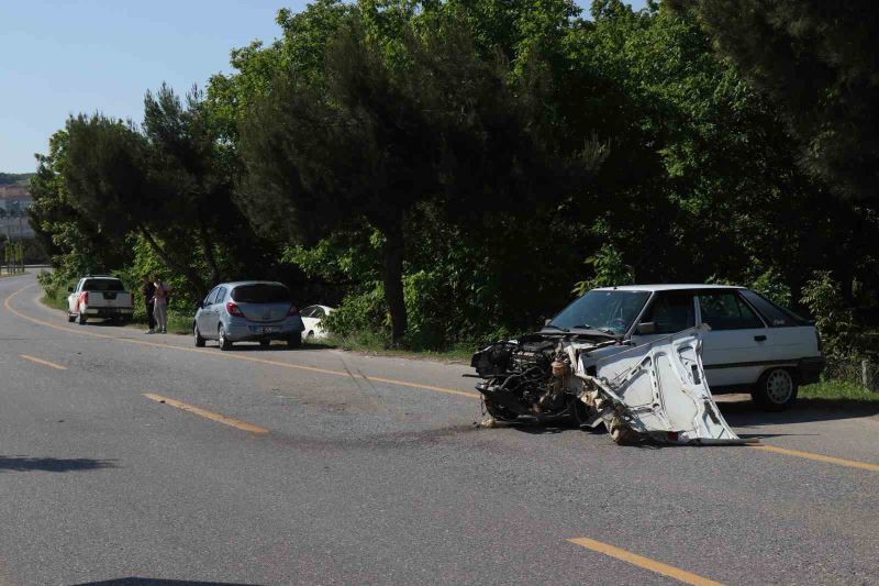 Duble yolda korkutan kaza: Kontrolden çıkarak karşı yöne geçti
