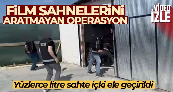 Tekirdağ’da yasa dışı içki fabrikasına operasyon kamerada: Yüzlerce litre sahte içki ele geçirildi