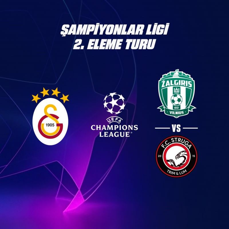 Galatasaray, Zalgiris Vilnius - FC Struga eşleşmesinin galibiyle karşılaşacak
