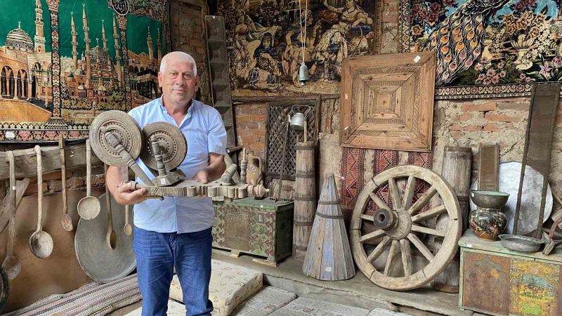 Tarım aletlerinden oluşan ’Osmanlı Torunu Köy Müzesi’ ile tarihe yolculuk
