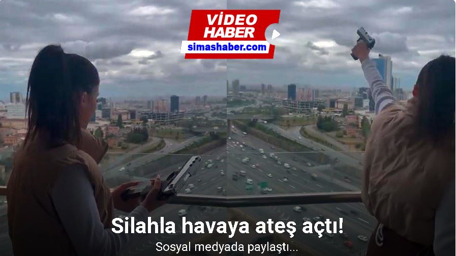 Batışehir’de silahla havaya ateş açan kadın maganda kamerada
