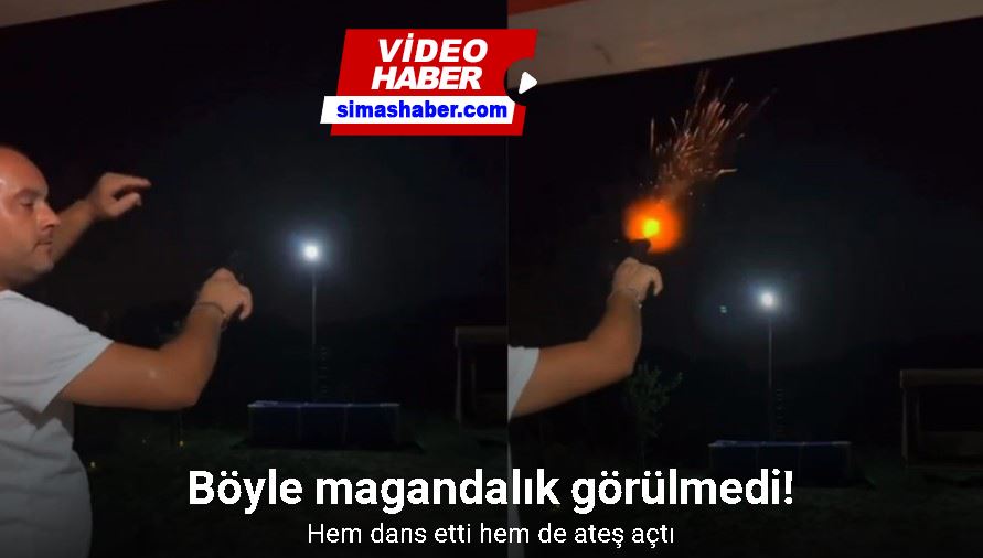 Maganda hem dans etti hem de ateş açtı, bu anları gururla sosyal medyada paylaştı