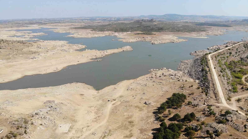 Edirne’nin içme suyunu sağlayan Kayalıköy Barajında dikkat çeken düşüş
