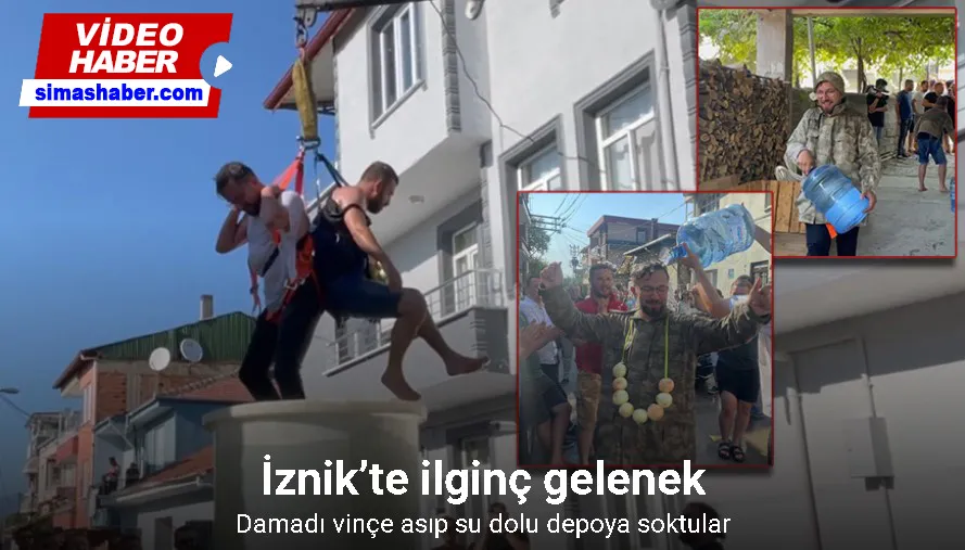 İznik’te ilginç gelenek: Damadı vinçe astılar