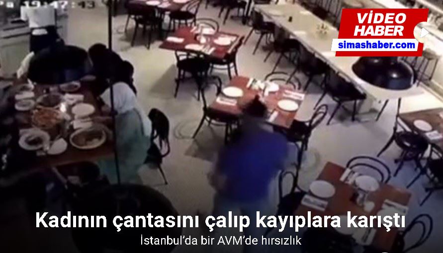 İstanbul’da bir AVM’de hırsızlık anı kamerada: Rahat tavırlarla kadının çantasını çalan şahıs yakalandı