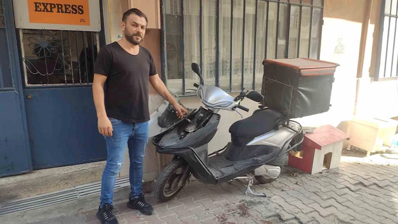 Sultangazi’de çaldığı motosikleti parçalarken güvenliğe yakalanıp kaçtı