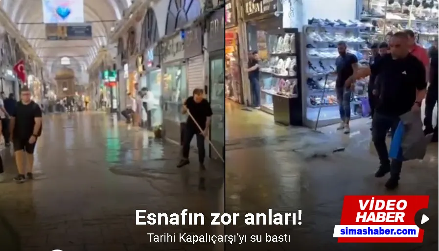 Tarihi Kapalıçarşı’yı su bastı, esnaf zor anlar yaşadı