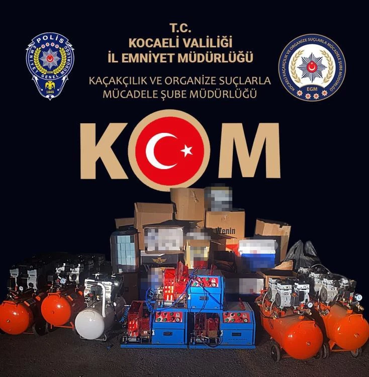 Kocaeli’de 140 bin 600 dal makaron ele geçirildi
