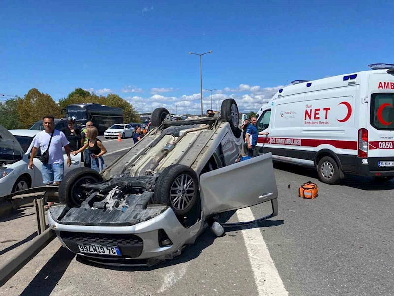 Tuzla TEM otoyolunda zincirleme kaza: 1 yaralı