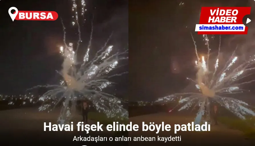 Yılbaşını kutlarken havai fişek elinde böyle patladı