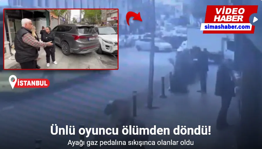 Ünlü oyuncu Halil Ergün’ün kaza yaptığı anlar kamerada: Ayağı gaz pedalına sıkışınca ölümden döndü