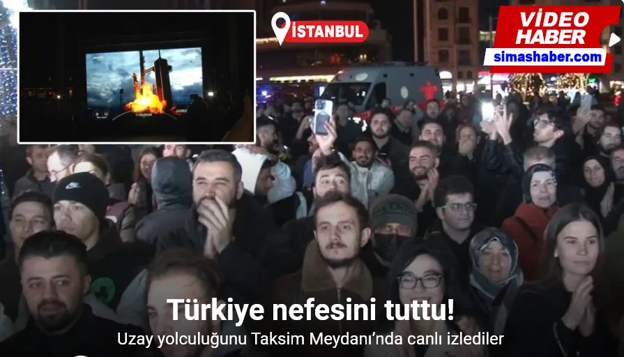 Türkiye’nin uzay yolculuğu başladı: İstanbullular Taksim Meydanı’nda canlı izledi
