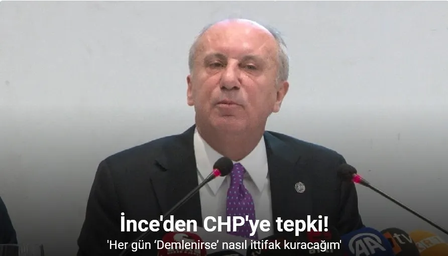 Memleket Partisi Lideri İnce: “(CHP) Her gün ‘demlenirse’ nasıl ittifak kuracağım”