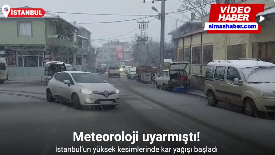 İstanbul’un yüksek kesimlerinde kar