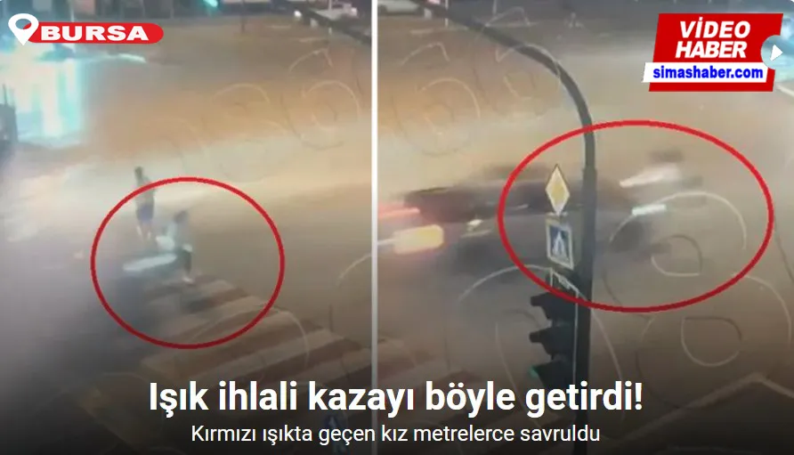 16 yaşındaki kızın yaralandığı kaza anı kameraya böyle yansıdı