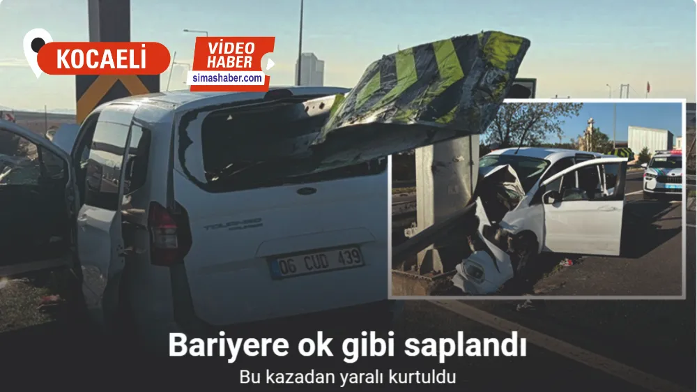 Bariyer deldi geçti, feci kaza