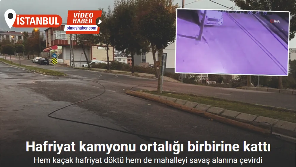 Arnavutköy’de hafriyat kamyonu ortalığı birbirine katıp kaçtı