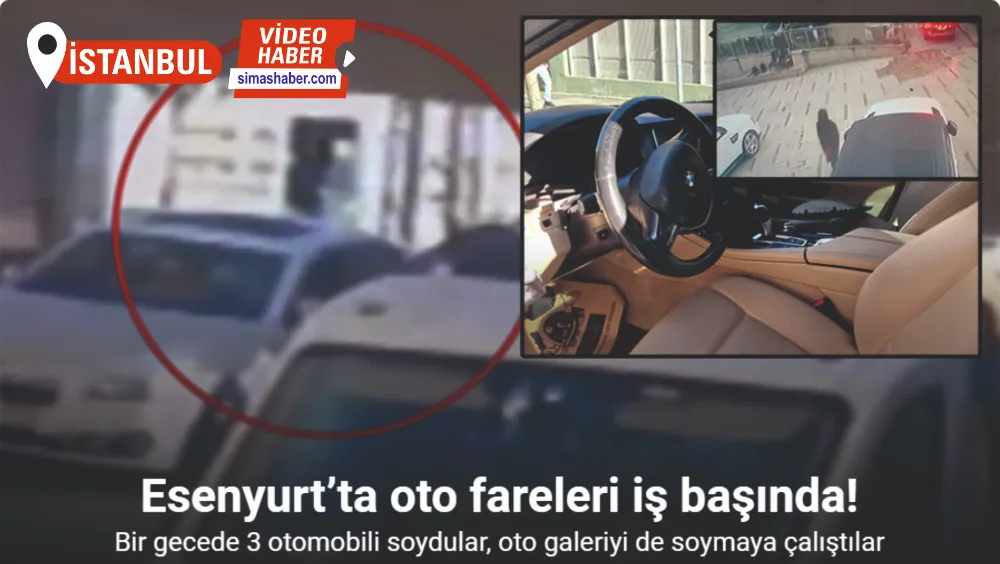 Esenyurt’ta oto fareleri iş başında: Bir gecede 3 otomobili böyle soydular, oto galeriyi de soymaya çalıştılar